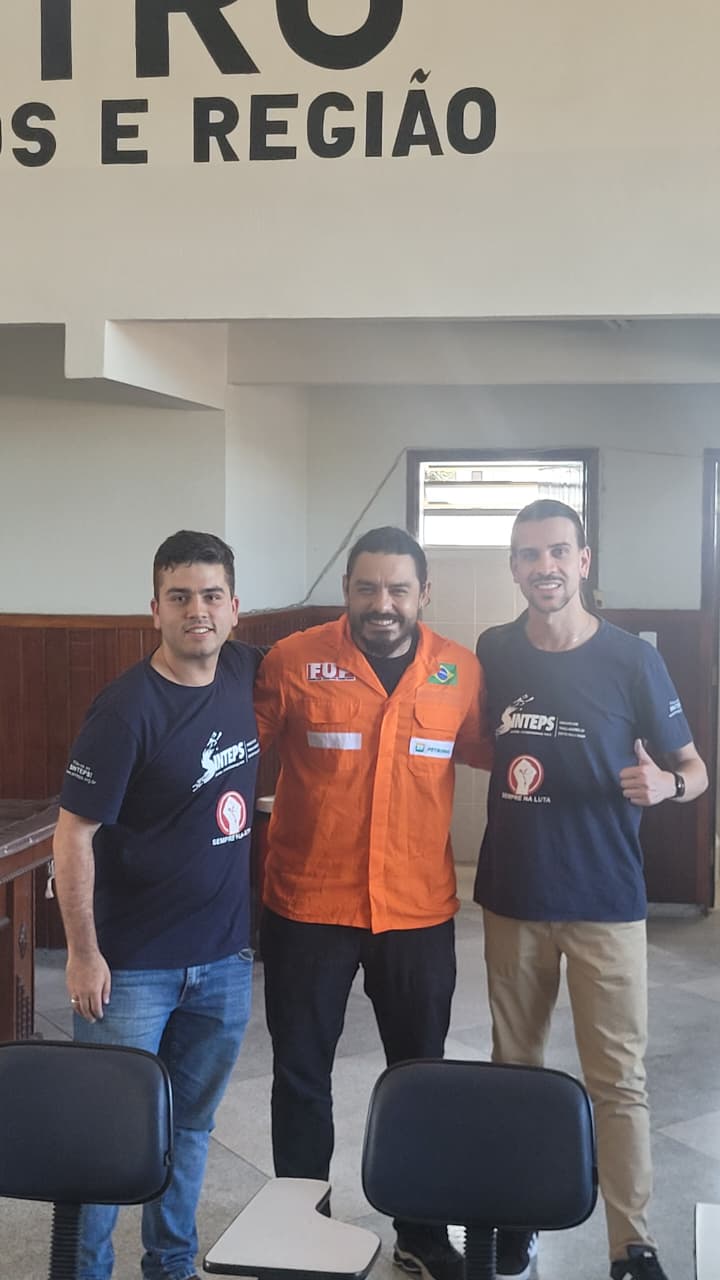 Sinteps recebido por Rafael Prado, do Sindipetro de São José dos Campos